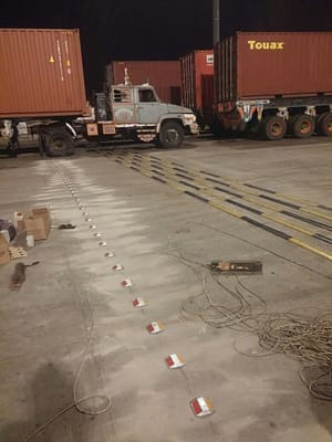 Installation of Cateyes and Rumble strip At South Asia port Terminal Karachi (2)