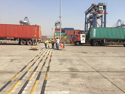 Installation of Cateyes and Rumble strip At South Asia port Terminal Karachi (1)