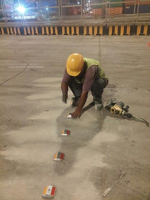 Installation of Cateyes and Rumble strip At South Asia port Terminal Karachi (7)